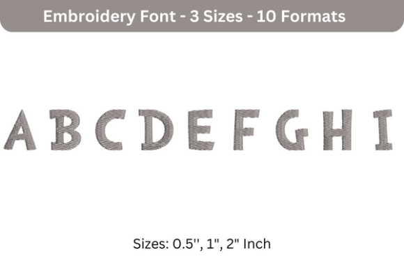 DrSue Font Uppercase a to i: An Embroidery Seller Review