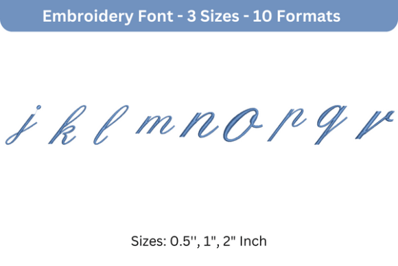 English Font Lowercase J to R Review for Gift Embroidery