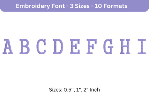 Executive Font Uppercase A to I Under the Needle
