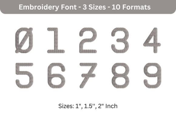 Follow Direction Font 0 to 9: Craft Fair Embroidery Review